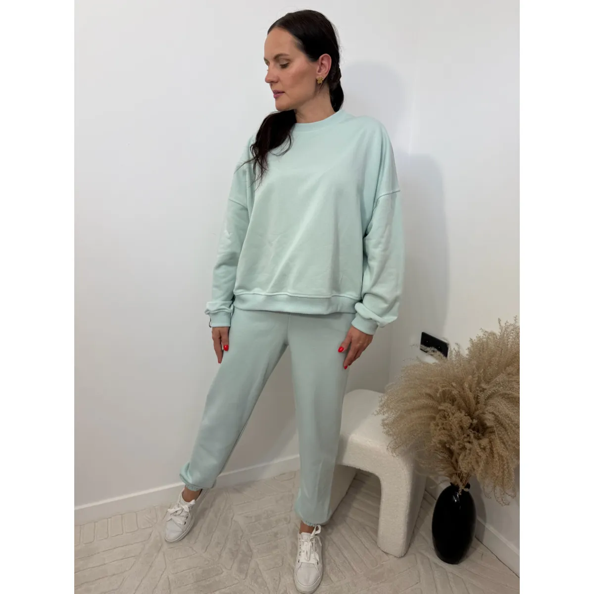 Bawełniany dres ARIANNA w odcieniu mięty