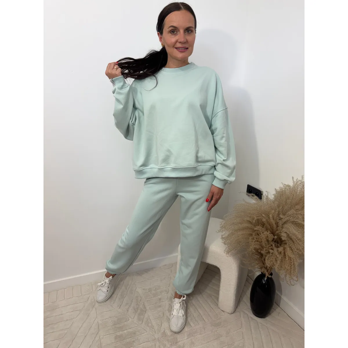Bawełniany dres ARIANNA w odcieniu mięty