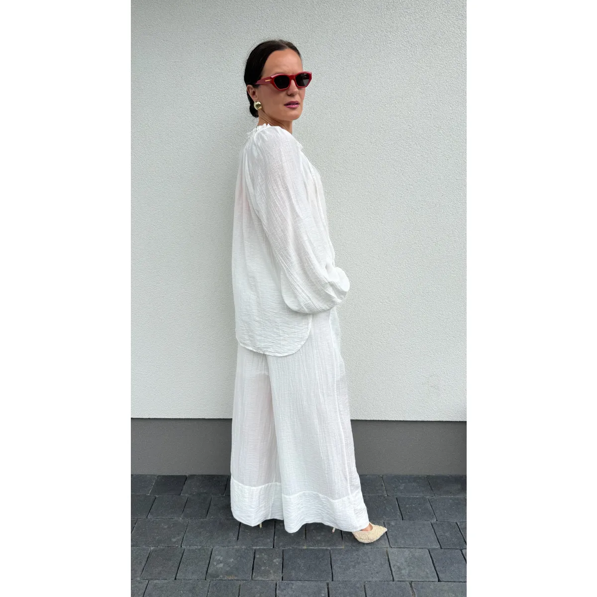 Lekki set z Stencelu ANDA w odcieniu bieli