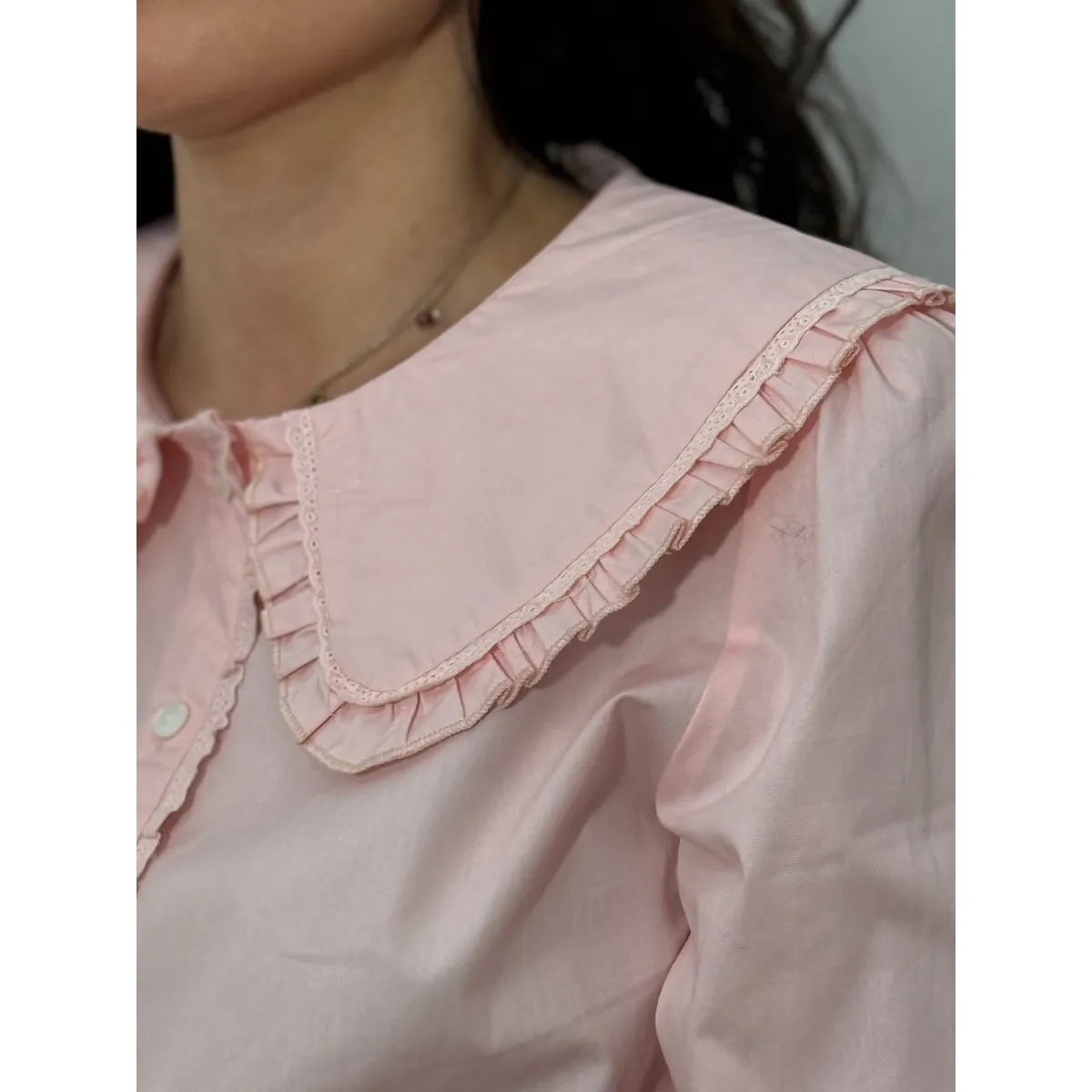 Koszula BABYDOLL w kolorze pudrowego różu