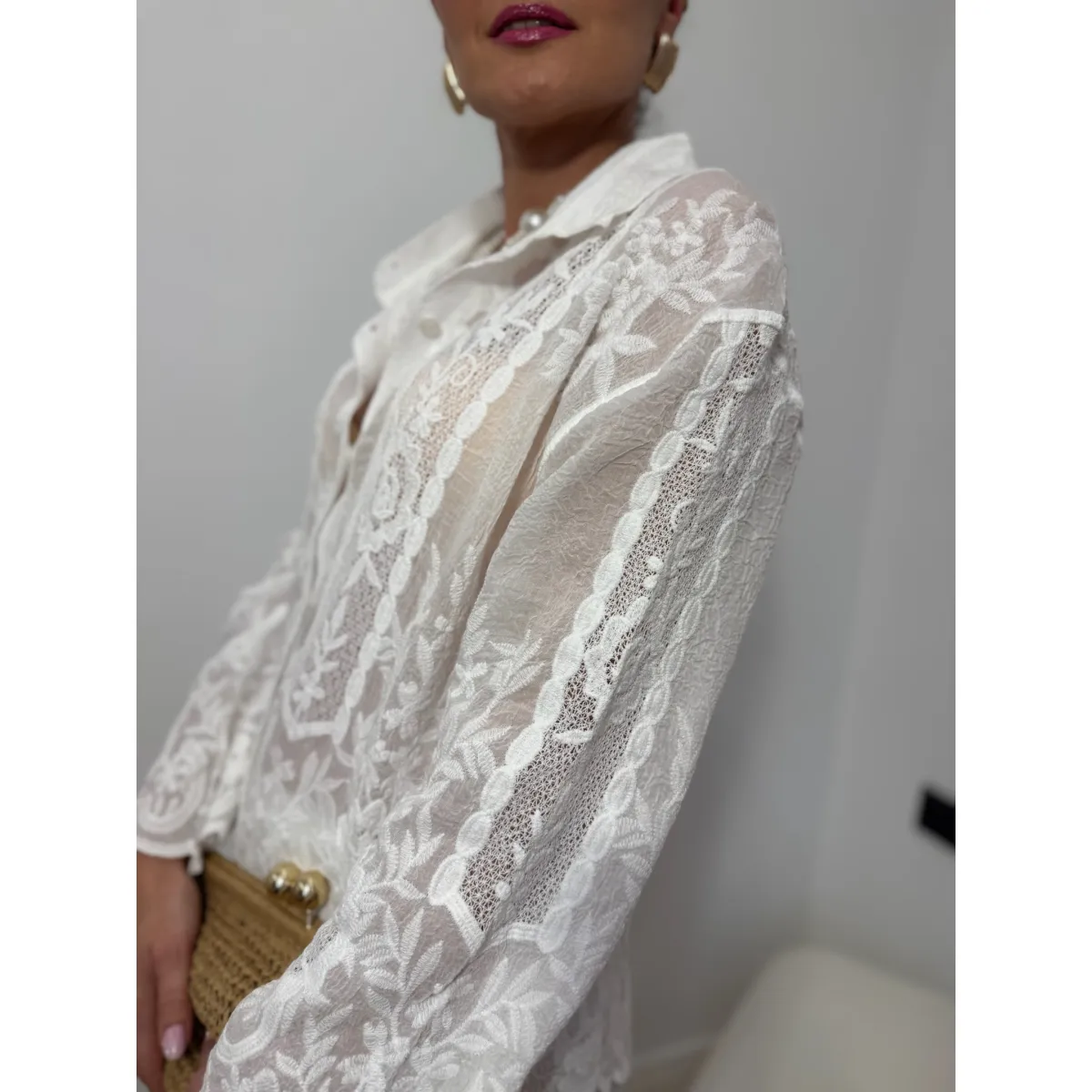 Bawełniany set GRANDE w kolorze śnieżnej bieli