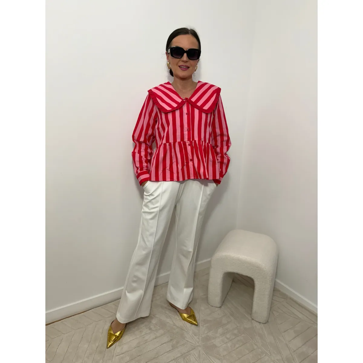 Bawełniana koszula SANTINA w paski