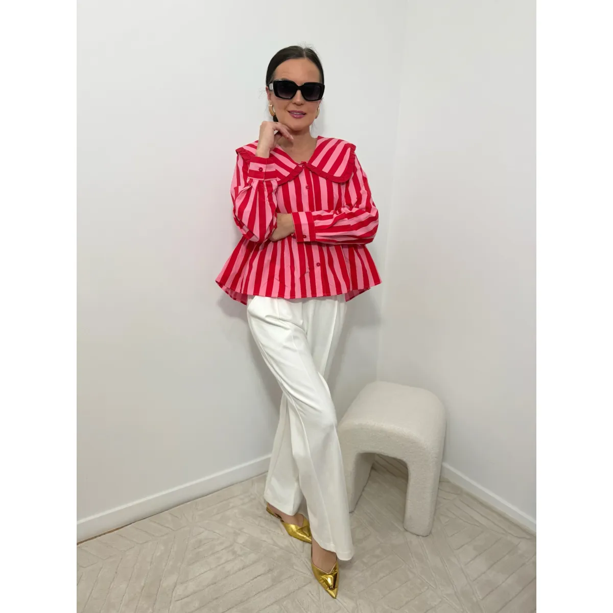 Bawełniana koszula SANTINA w paski