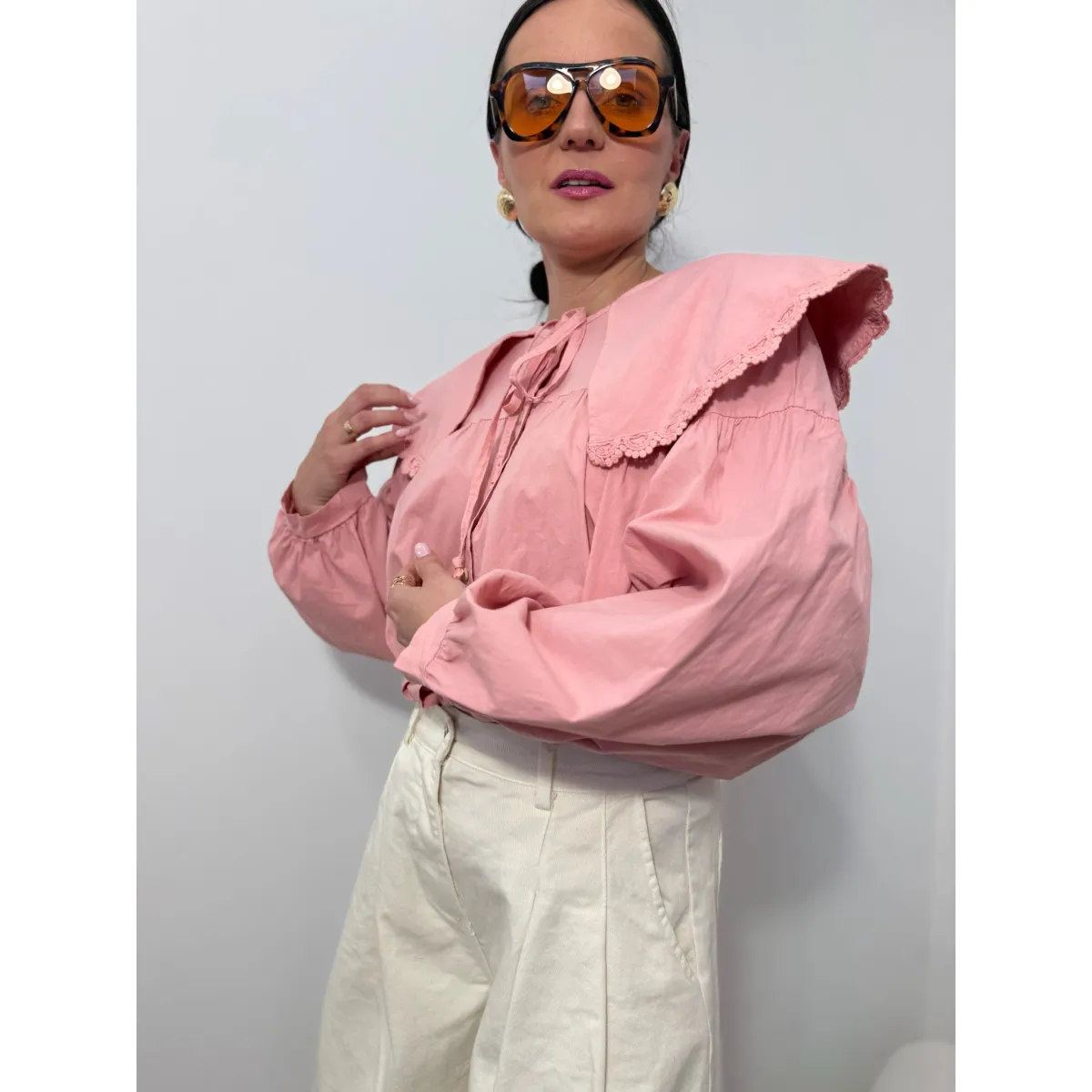 Bawełniana koszula AMBRA w odcieniu peperossa