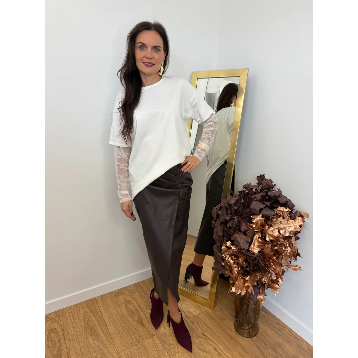 Bawełniana bluzka DIVA w odcieniu śnieżnej bieli