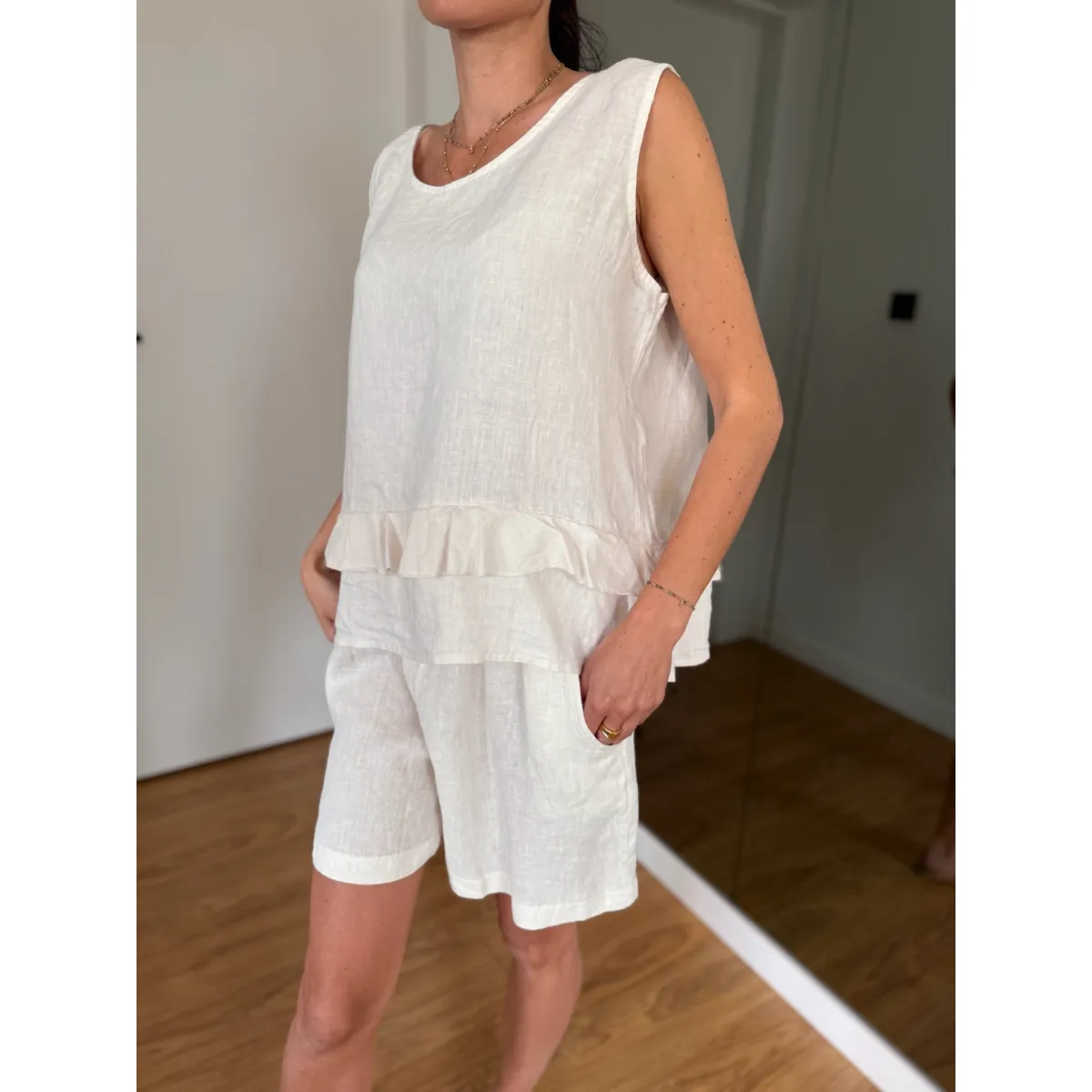 Lniany Set SUNSHINE w odcieniu naturalnym