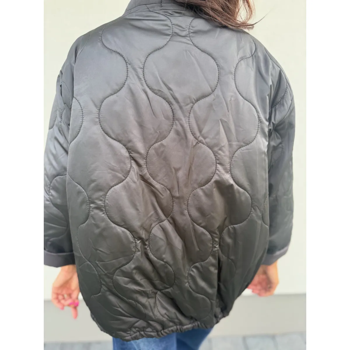 Bawełniana kurtka SERENA w kolorze czarnej nocy