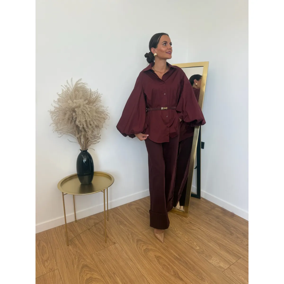 Bawełniana koszula LOTTA w kolorze bordo M/L