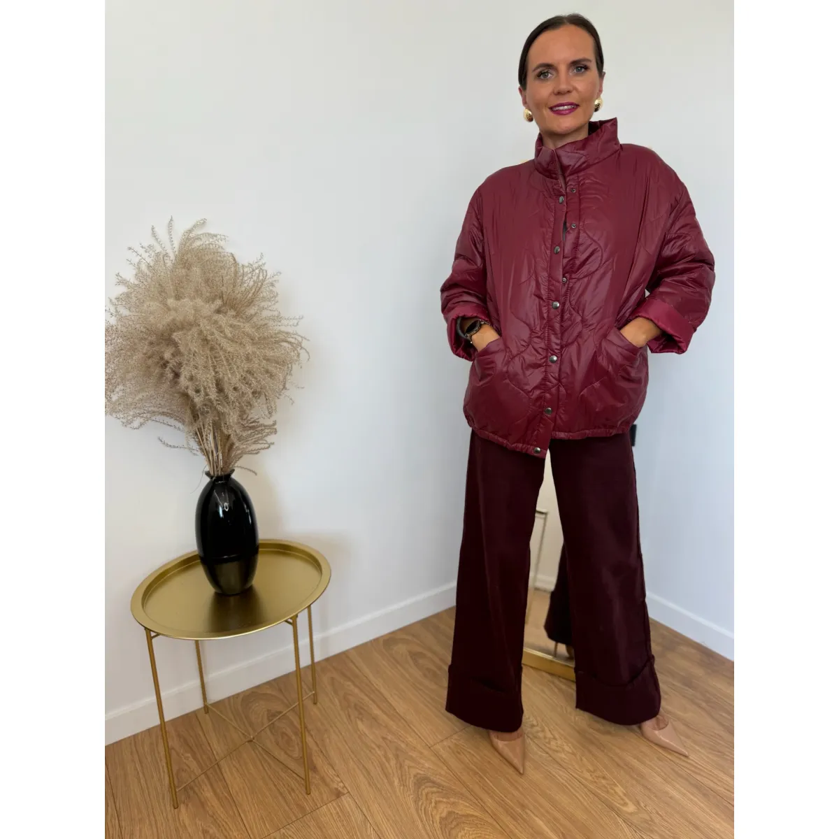 Bawełniana kurtka SERENA w kolorze bordo