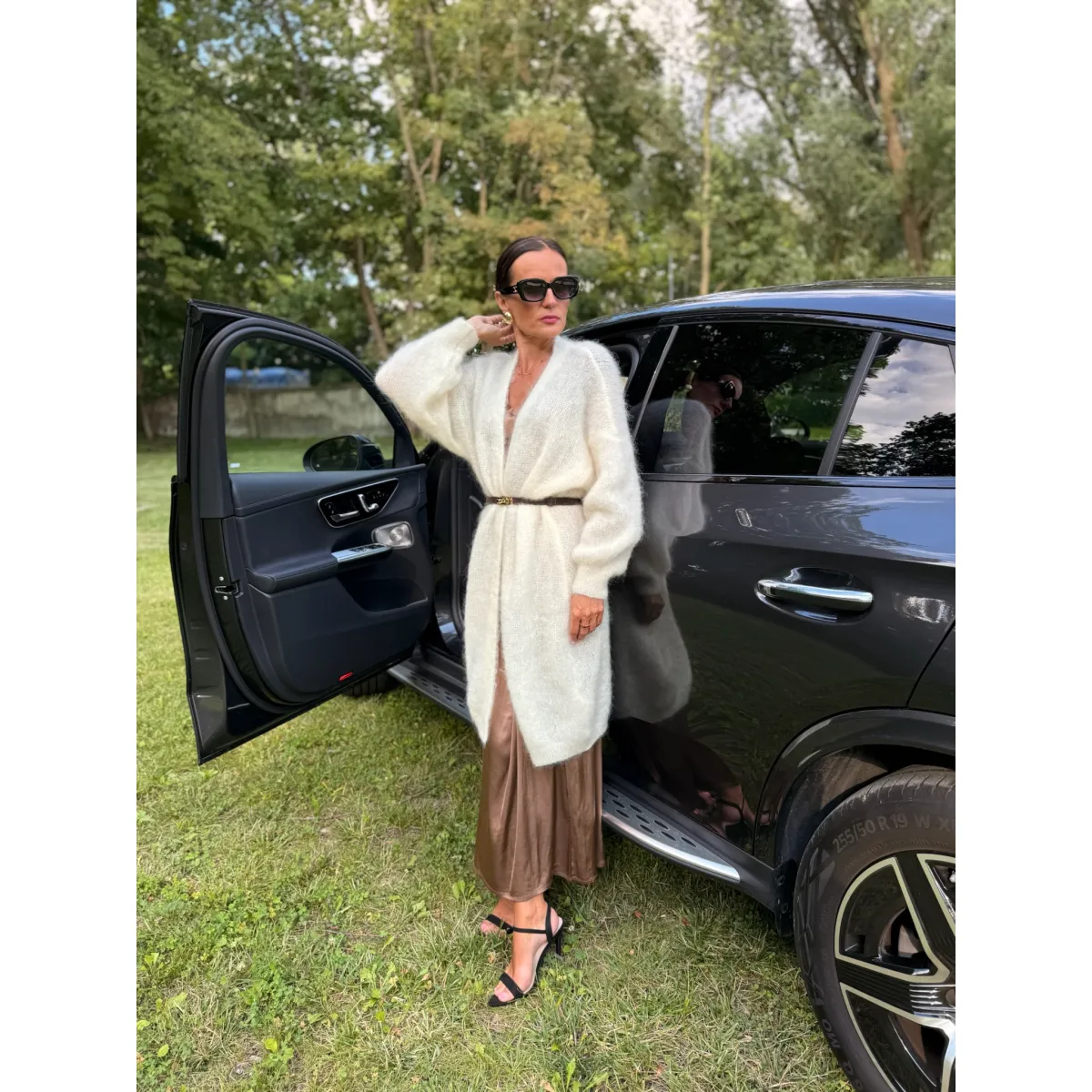 Moherowy kardigan SOFIA w odcieniu waniliowym