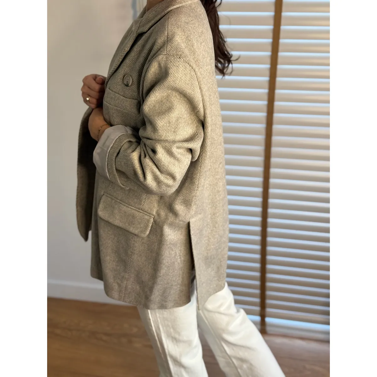 Marynarka Oversize Elemento w kolorze kremowa latte