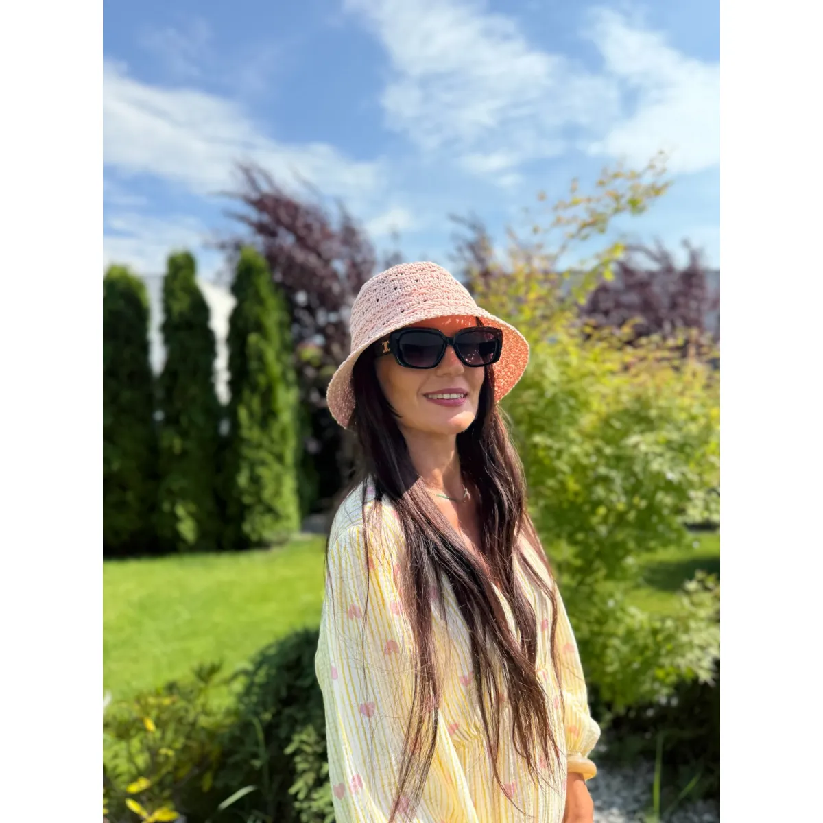 Stylowy kapelusz CAPPELLO W odcieniu pudrowego różu