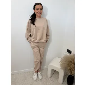 Bawełniany dres ARIANNA w odcieniu beżu
