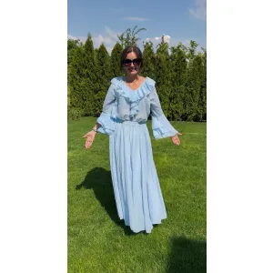 Bawełniany komplet LINDA w odcieniu błękitu nieba