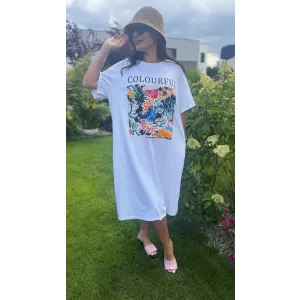 Bawełniana sukienka EMMA w kolorze bieli