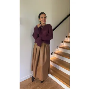 Moherowy sweter VALERIA w odcieniu bakłażana
