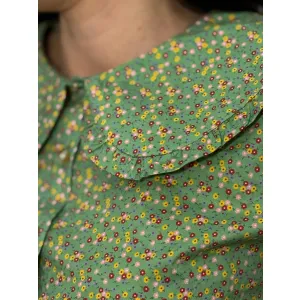 Bawełniana koszula BABYDOLL w odcieniu zieleni rozmiar S/M