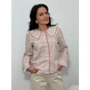 Bawełniane spodnie AROS w odcieniu wanilii rozmiar L