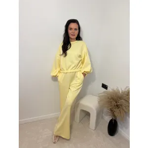 Wiskozowy komplet PALOMA w kolorze cytrynowym