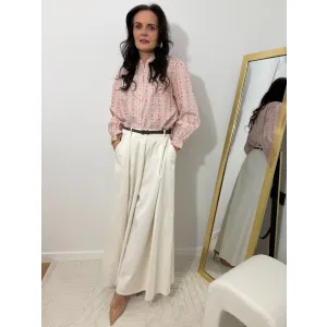 Bawełniana koszula SERAFINA w odcieniu pudrowego różu rozmiar S/M