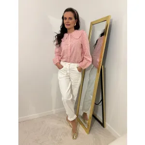 Bawełniana koszula BABYDOLL w odcieniach różu