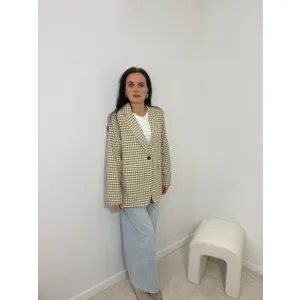 Bawełniana marynarka HALSZKA w odcieniu brązu