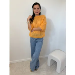 Moherowy sweter SANDRA w odcieniu sycylijskiej pomarańczy