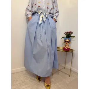 Bawełniana spódnica MIRADA w odcieniu niebieskim