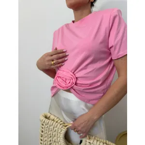 Bawełniana bluzka RIMI w odcieniu cukierkowego różu