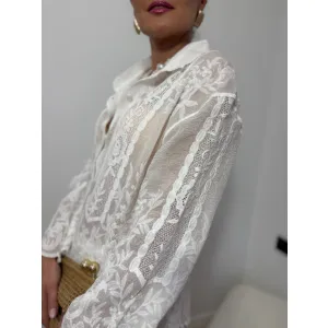 Bawełniany set GRANDE w kolorze śnieżnej bieli