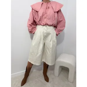 Bawełniane spodnie LEONETTA w odcieniu wanilii rozmiar M/L