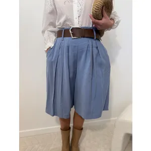 Wiskozowe spodnie DARIA w odcieniu niebieskim