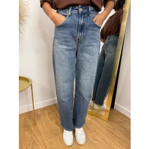 Bawełniane spodnie MISS w odcieniu jeansu