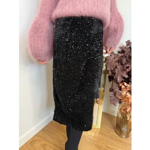 Cekinowa spódnica STARS w kolorze ciemnej nocy
