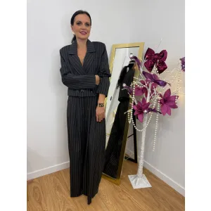 Wiskozowy set GLORIAN w odcieniu antracytowym rozmiar M