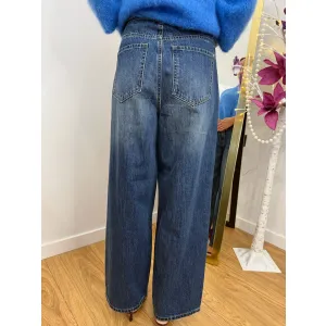 Bawełniane spodnie LORO w kolorze ciemnego granatu