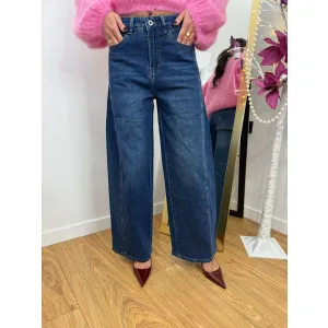 Bawełniane spodnie FIORO w odcieniu jeansu