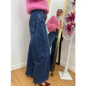 Bawełniane spodnie FIORO w odcieniu jeansu