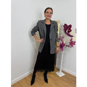 Wiskozowa marynarka BRIDGIET w kolorze gołębim