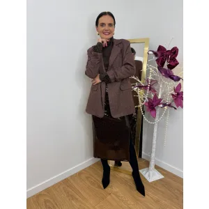 Wiskozową marynarka BRIDGET w kolorze bordo S