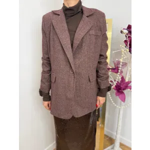 Wiskozową marynarka BRIDGET w kolorze bordo S