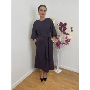 Wiskozowa sukienka SOPHIE w odcieniu śliwki rozmiar S