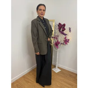 Wiskozowa marynarka BRIDGIET w odcieniu brązu rozmiar S