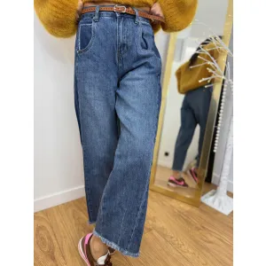 Bawełniane spodnie LIZA w odcieniu jeansu rozmiar XS/S