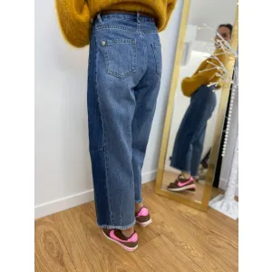 Bawełniane spodnie LIZA w odcieniu jeansu rozmiar XS/S