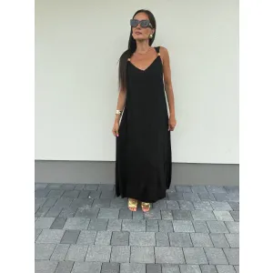 Wiskozowa sukienka MEGAN W kolorze czarnej nocy