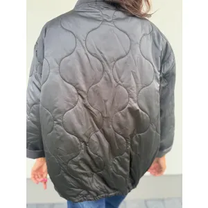 Bawełniana kurtka SERENA w kolorze czarnej nocy