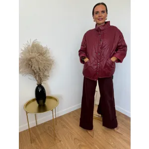 Bawełniana kurtka SERENA w kolorze bordo