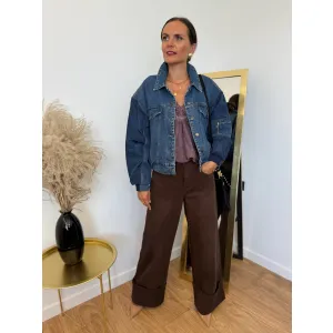 Wiskozowy top GIGLIO w odcieniu śliwki