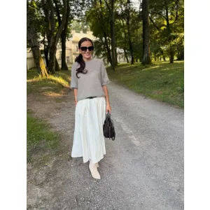 Bawełniana spódnica SILVIA w odcieniu śmietankowym